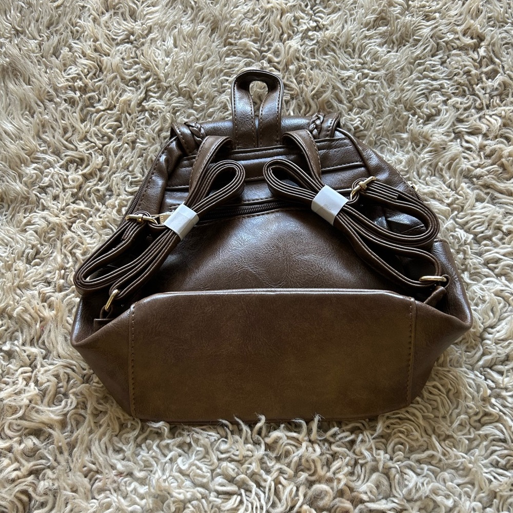 Brown Braided Women's Backpack - image 3